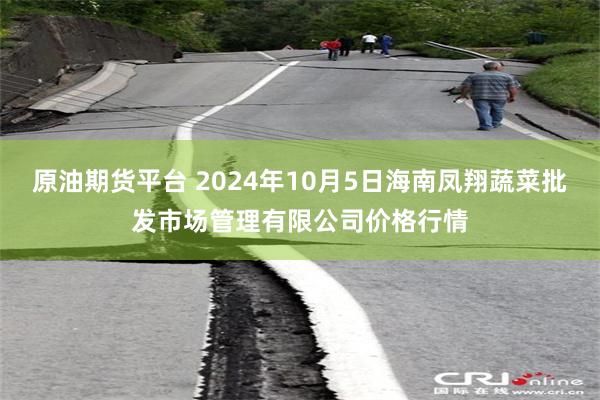 原油期货平台 2024年10月5日海南凤翔蔬菜批发市场管理有限公司价格行情