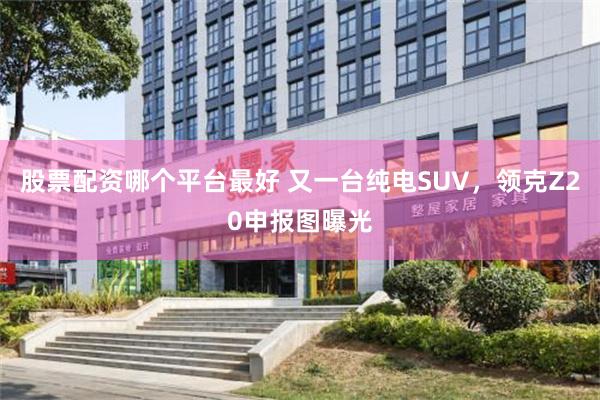 股票配资哪个平台最好 又一台纯电SUV，领克Z20申报图曝光