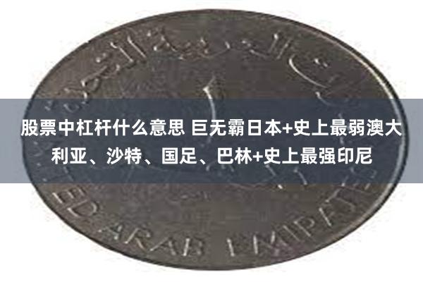 股票中杠杆什么意思 巨无霸日本+史上最弱澳大利亚、沙特、国足、巴林+史上最强印尼